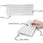 iPad 2019 10.2 draadloos Bluetooth Toetsenbord wit