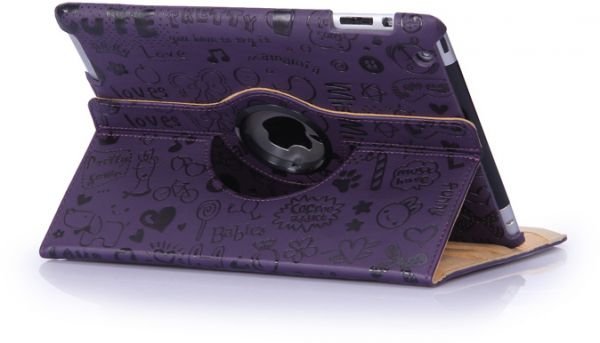 iPad mini 360 hoes Trendy leer paars