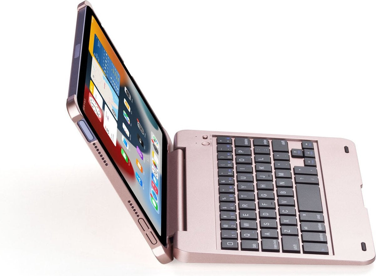 iPad Mini 4/5 Bluetooth Toetsenbord Hoes Rosé Goud - QWERTY