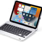 iPad Mini 4/5 Bluetooth Toetsenbord Hoes Zilver - QWERTY