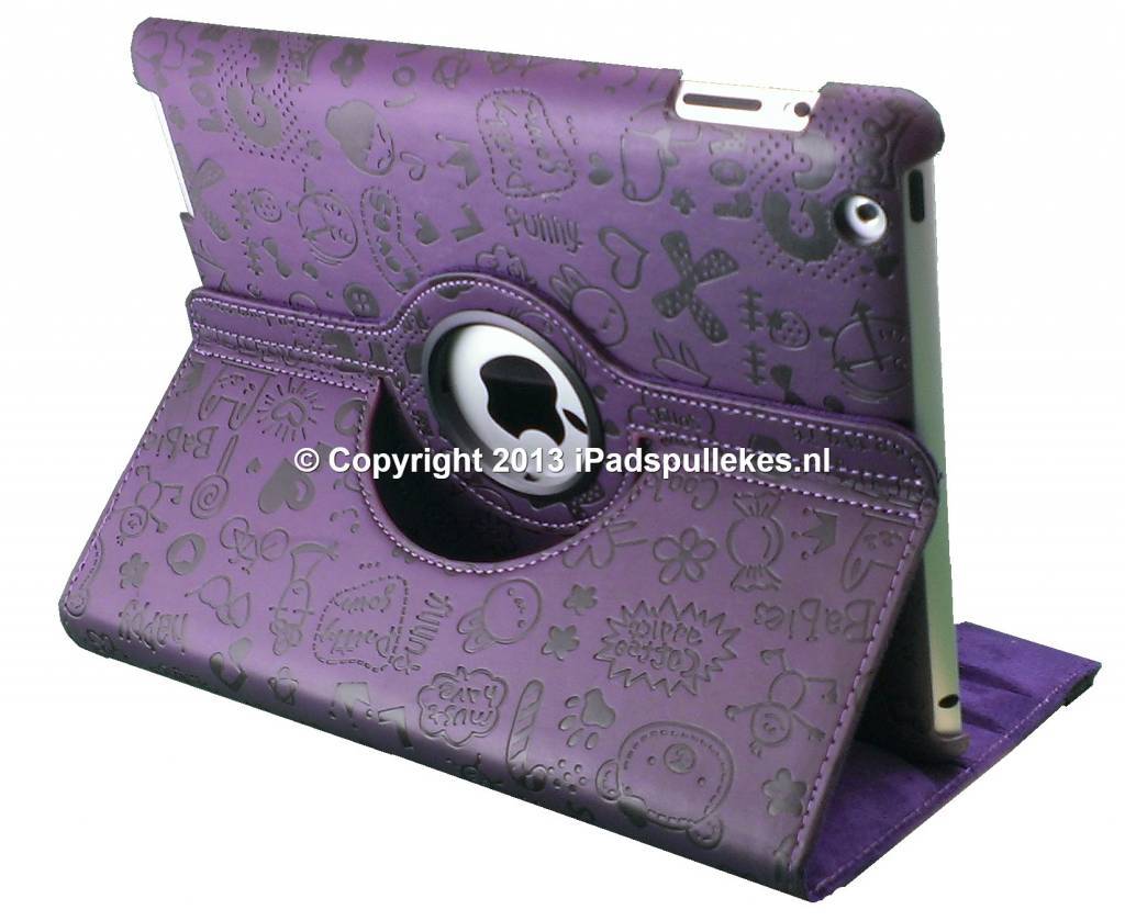 iPad mini 360 hoes Trendy leer paars