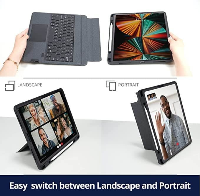 iPad 2020/2021 10.2 inch Toetsenbord smart folio zwart