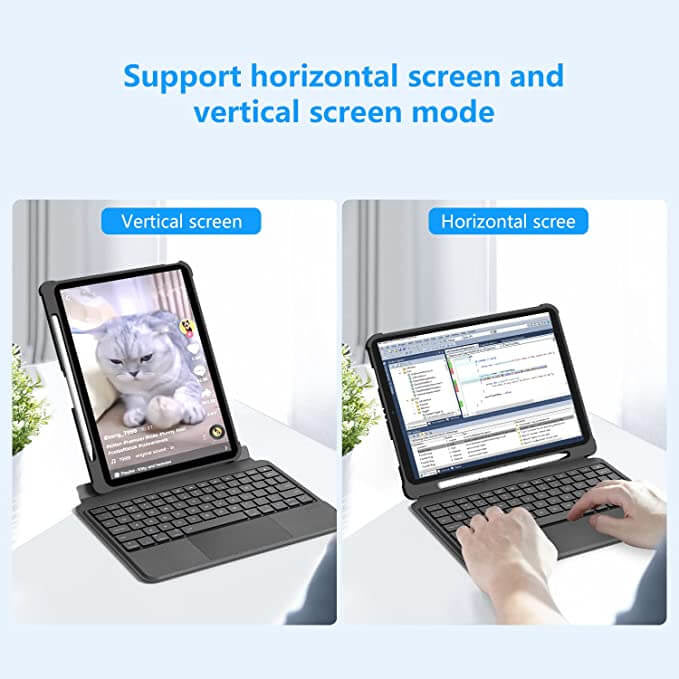 iPad 2020/2021 10.2 inch Toetsenbord smart folio zwart