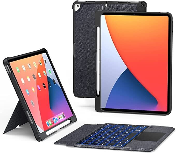 iPad 2020/2021 10.2 inch Toetsenbord smart folio zwart